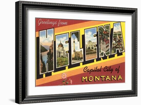 Greetings from Helena, Montana--Framed Art Print