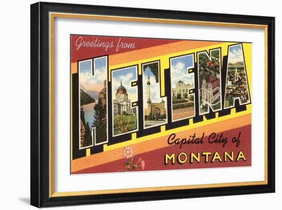 Greetings from Helena, Montana-null-Framed Art Print