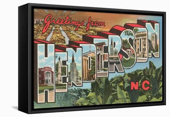 Greetings from Henderson, North Carolina-null-Framed Stretched Canvas