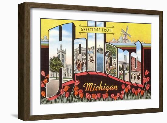 Greetings from Holland, Michigan-null-Framed Art Print