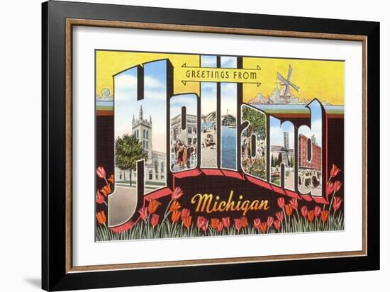 Greetings from Holland, Michigan-null-Framed Art Print