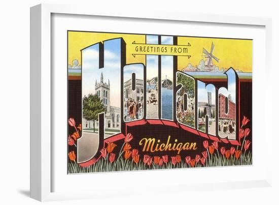 Greetings from Holland, Michigan-null-Framed Art Print