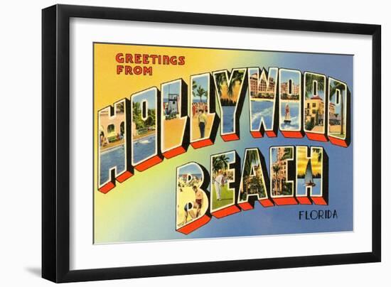 Greetings from Hollywood Beach, Florida-null-Framed Art Print