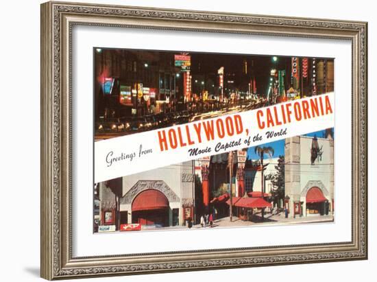 Greetings from Hollywood, California-null-Framed Art Print