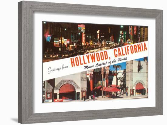 Greetings from Hollywood, California-null-Framed Art Print