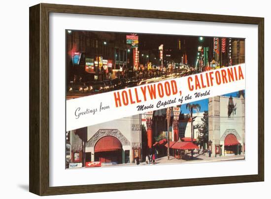 Greetings from Hollywood, California-null-Framed Art Print