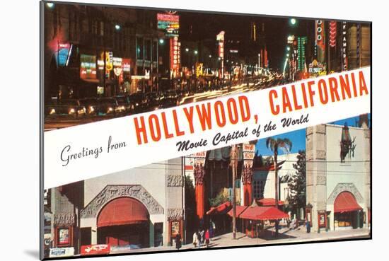 Greetings from Hollywood, California-null-Mounted Art Print