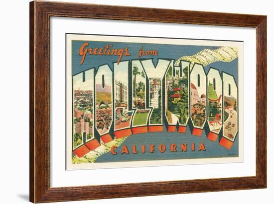 Greetings from Hollywood v2-Wild Apple Portfolio-Framed Art Print