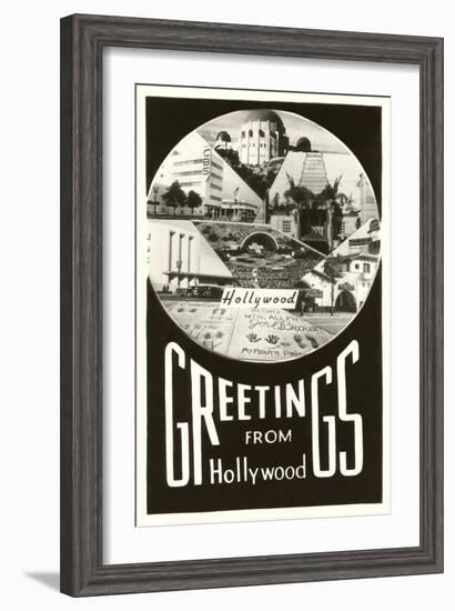 Greetings from Hollywood-null-Framed Art Print