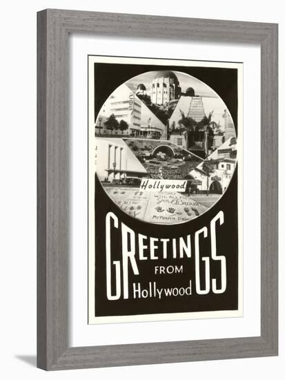Greetings from Hollywood-null-Framed Art Print