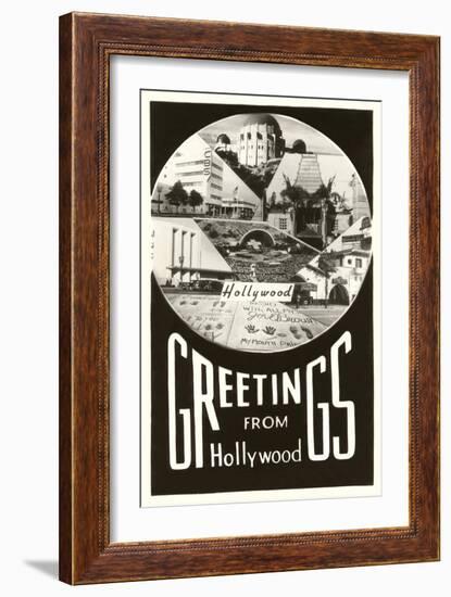 Greetings from Hollywood-null-Framed Art Print