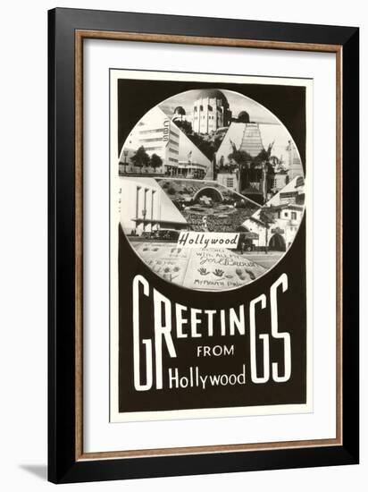 Greetings from Hollywood-null-Framed Art Print