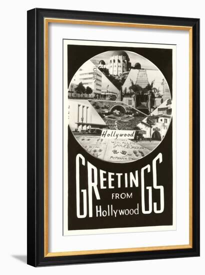 Greetings from Hollywood-null-Framed Art Print