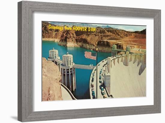 Greetings from Hoover Dam, Nevada-null-Framed Art Print