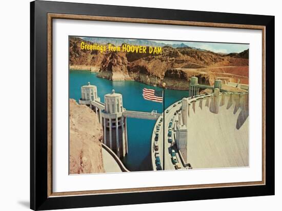 Greetings from Hoover Dam, Nevada-null-Framed Art Print