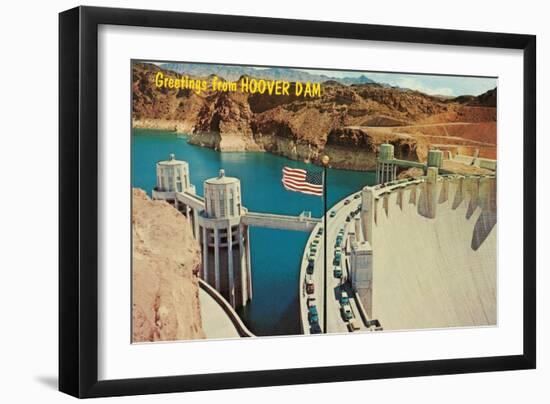 Greetings from Hoover Dam, Nevada-null-Framed Art Print