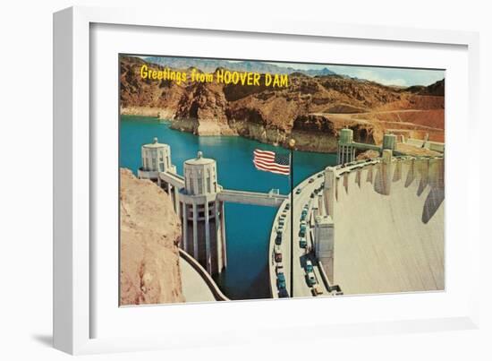 Greetings from Hoover Dam, Nevada-null-Framed Art Print