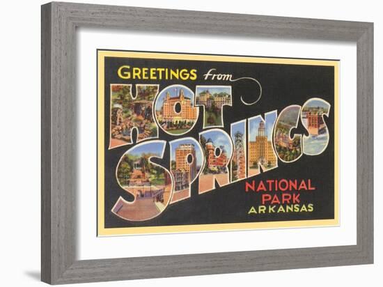 Greetings from Hot Springs, Arkansas-null-Framed Art Print