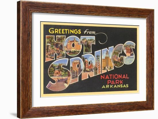 Greetings from Hot Springs, Arkansas-null-Framed Art Print