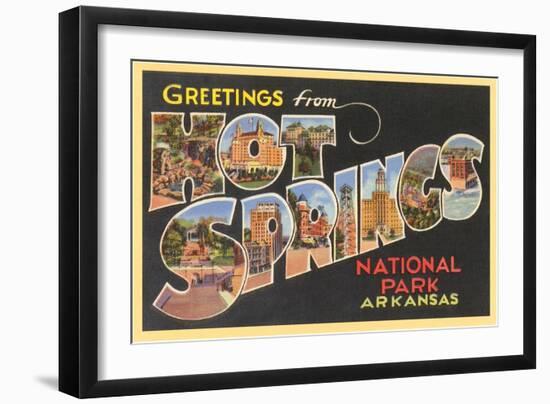 Greetings from Hot Springs, Arkansas-null-Framed Art Print
