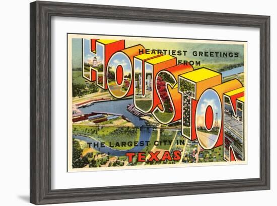 Greetings from Houston, Texas-null-Framed Art Print