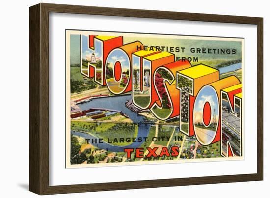 Greetings from Houston, Texas-null-Framed Art Print