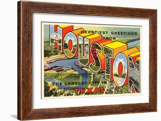 Greetings from Houston, Texas-null-Framed Art Print