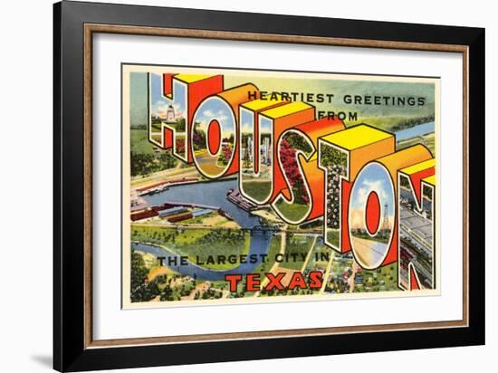 Greetings from Houston, Texas-null-Framed Art Print