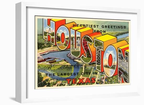 Greetings from Houston, Texas-null-Framed Art Print