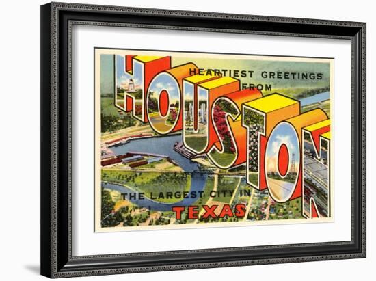 Greetings from Houston, Texas-null-Framed Art Print