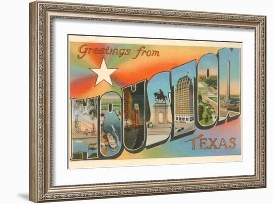 Greetings from Houston, Texas-null-Framed Art Print