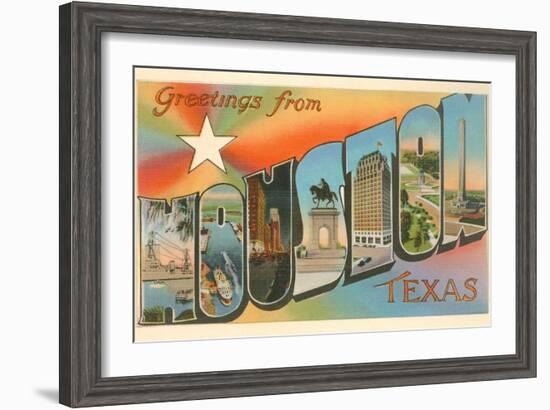 Greetings from Houston, Texas-null-Framed Art Print