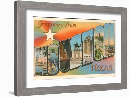 Greetings from Houston, Texas-null-Framed Art Print