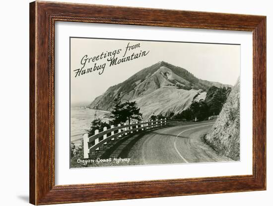 Greetings from Humbug Mountain, Oregon-null-Framed Art Print