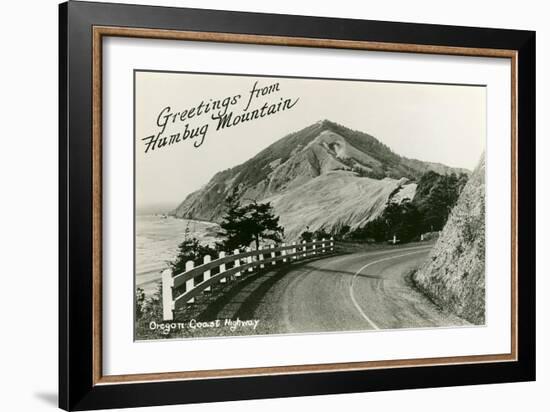 Greetings from Humbug Mountain, Oregon-null-Framed Art Print