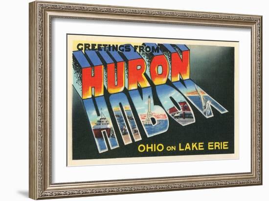 Greetings from Huron, Ohio-null-Framed Art Print