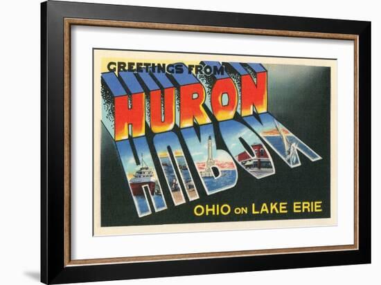 Greetings from Huron, Ohio-null-Framed Art Print