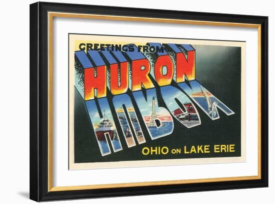 Greetings from Huron, Ohio-null-Framed Art Print