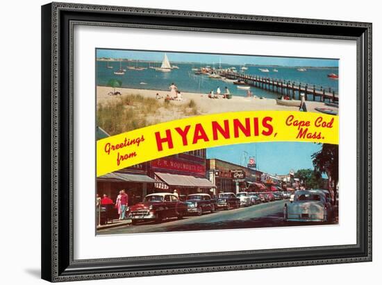 Greetings from Hyannis, Cape Cod-null-Framed Art Print