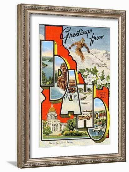 Greetings from Idaho-null-Framed Art Print