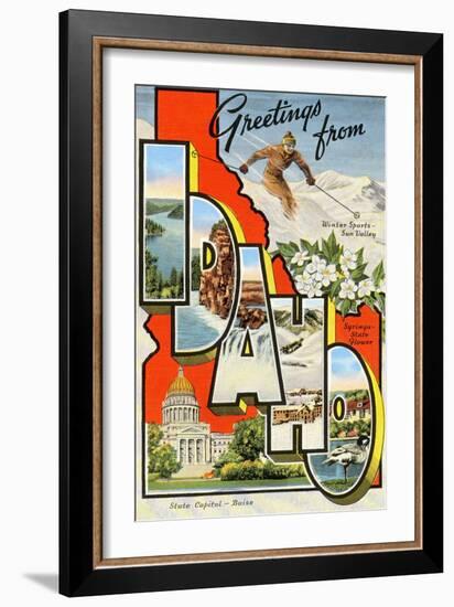 Greetings from Idaho-null-Framed Art Print