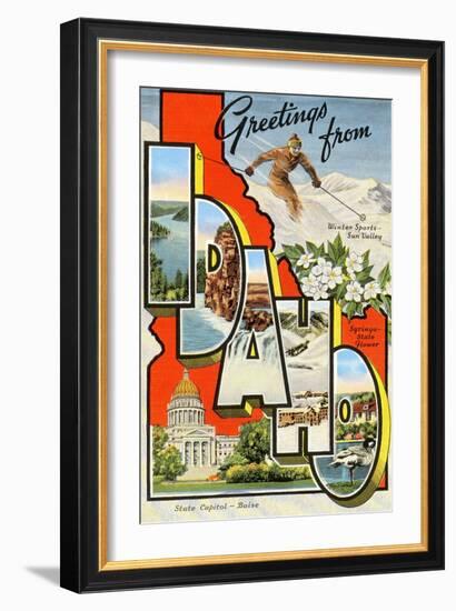 Greetings from Idaho-null-Framed Art Print