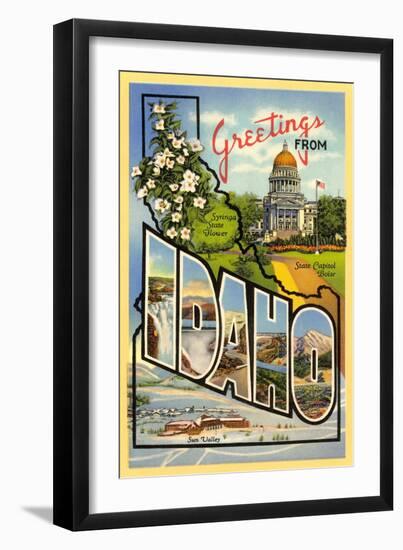 Greetings from Idaho-null-Framed Art Print