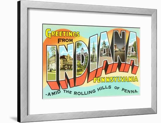 Greetings from Indiana, Pennsylvania-null-Framed Art Print