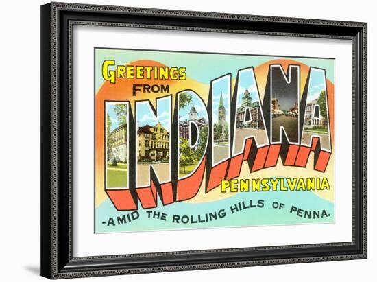 Greetings from Indiana, Pennsylvania-null-Framed Art Print