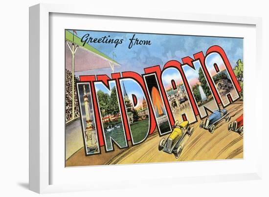 Greetings from Indiana-null-Framed Art Print