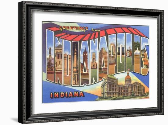 Greetings from Indianapolis, Indiana-null-Framed Art Print