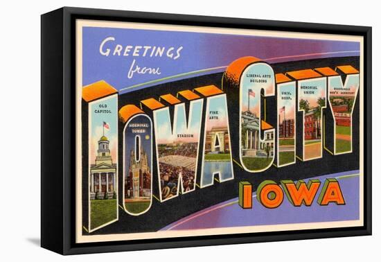 Greetings from Iowa City, Iowa-null-Framed Stretched Canvas