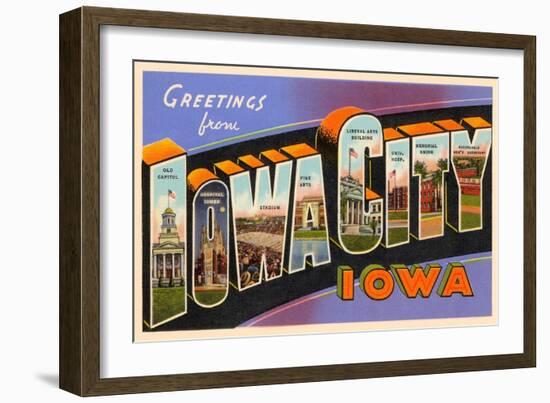 Greetings from Iowa City, Iowa-null-Framed Art Print