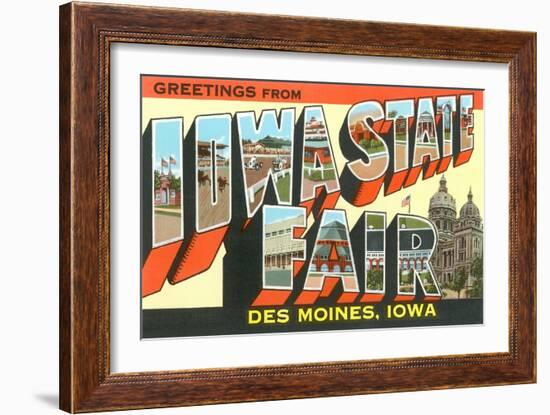 Greetings from Iowa State Fair, Des Moines-null-Framed Art Print